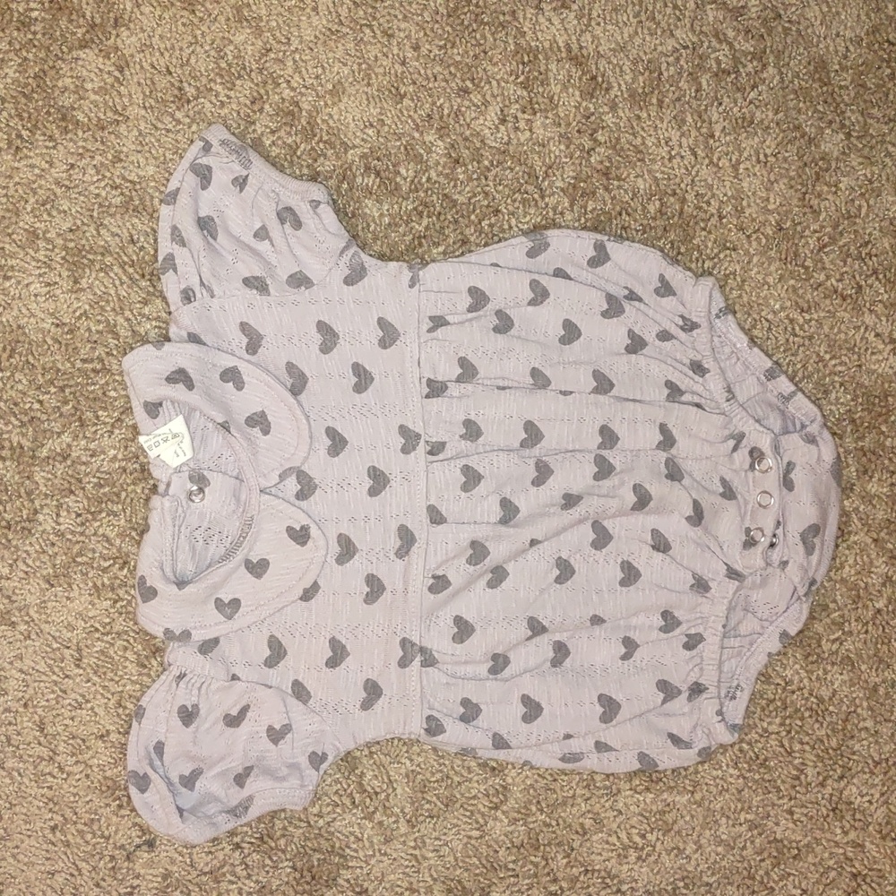 Kate Quinn Short Sleeve Peter Pan Bubble - Lavender Hearts